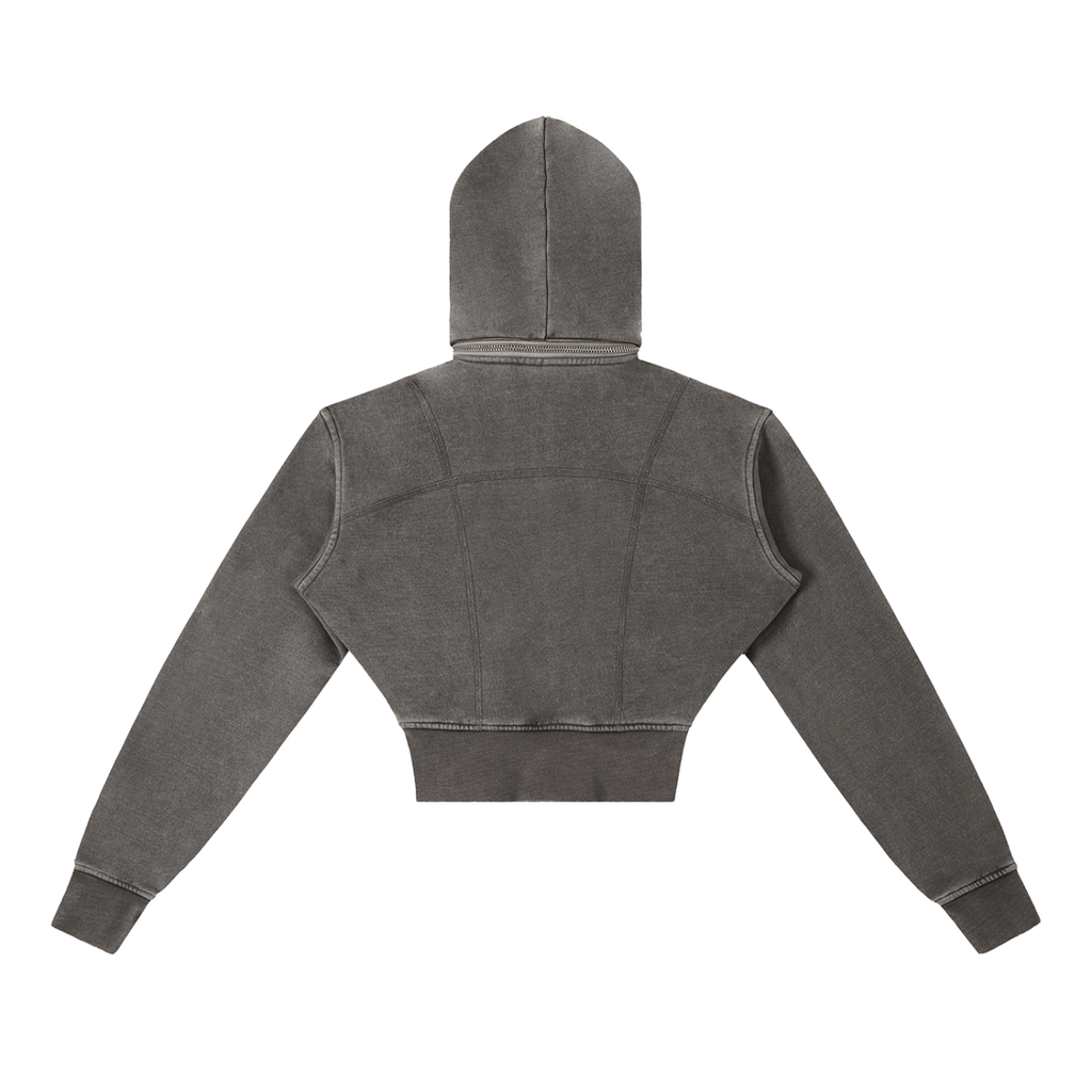 Cropped Fleece Hoodie