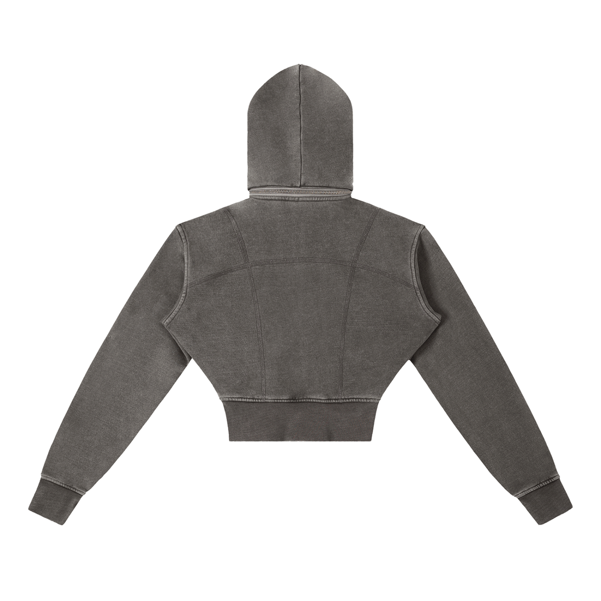 Cropped Fleece Hoodie