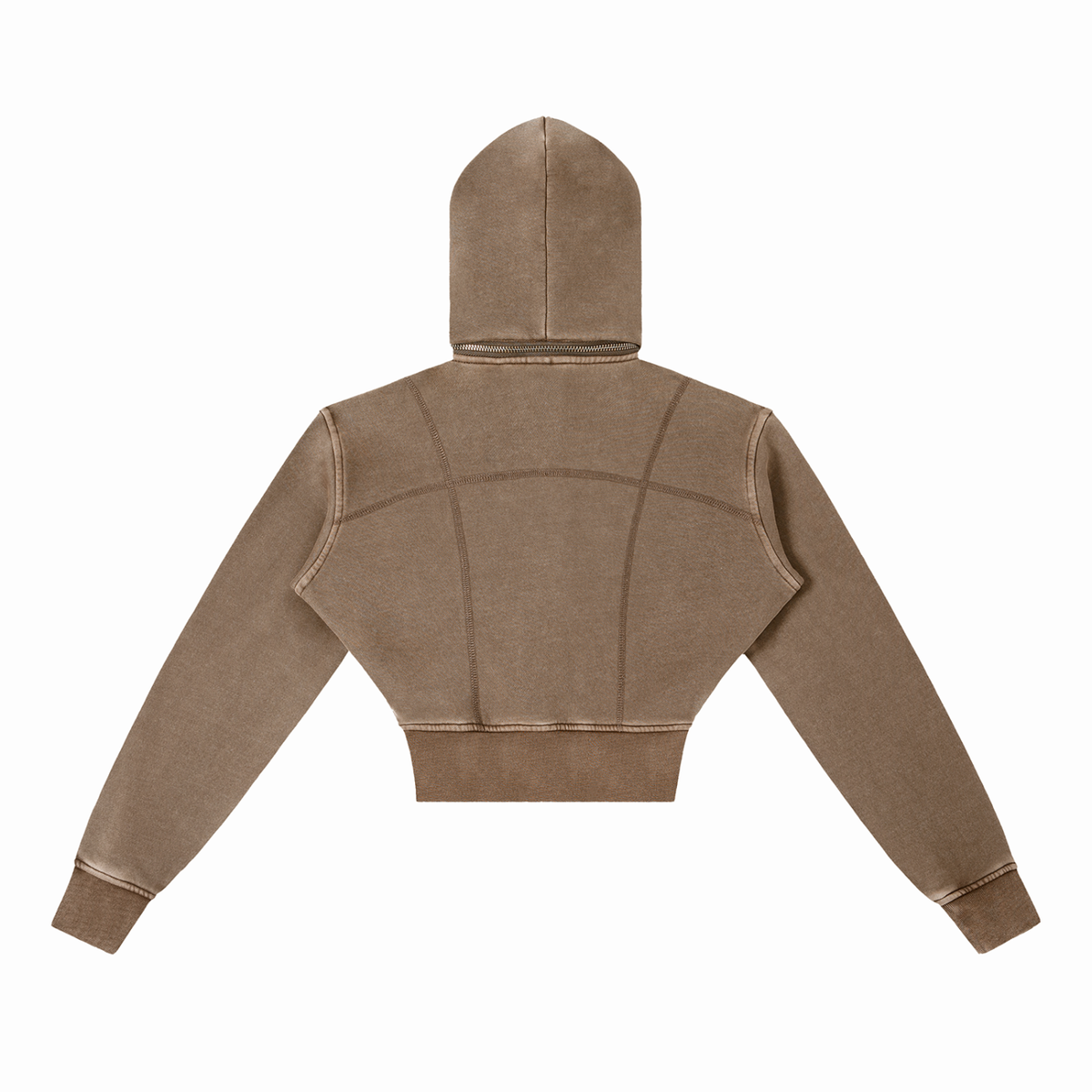 Cropped Fleece Hoodie